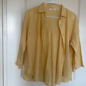 Linen button up blouse